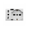 PRISE SCHUKO 2P+T + PRISE 2P 16A + CHARGEUR USB TYPE A&C 3MODULES DOMUS 44|sfh|48b85f019efe|