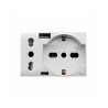 PRISE SCHUKO 2P+T + PRISE 2P 16A + CHARGEUR USB TYPE A&C 3MODULES DOMUS 44|sfh|ef9713d0ccfe|