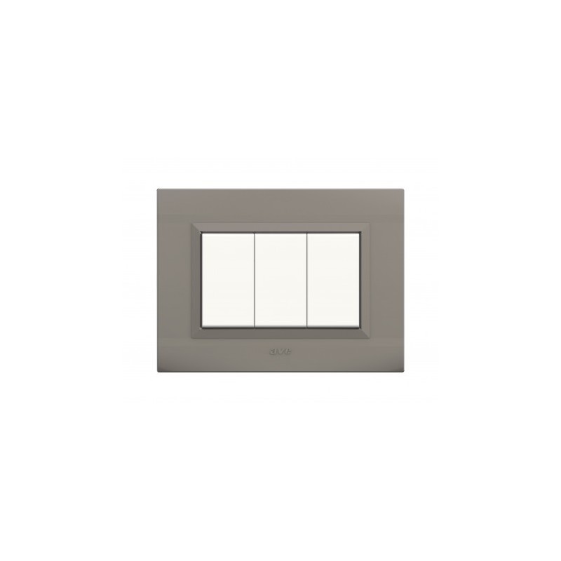 PLAQUES NOVA 45 RECTANGULAIRE ARGENT OPAQUE 3 MODULES|sfh|4628729de9bc|