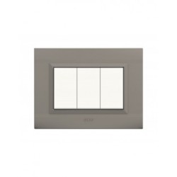 PLAQUES NOVA 45 RECTANGULAIRE ARGENT OPAQUE 3 MODULES|sfh|bae5f8283272|