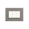 PLAQUES NOVA 45 RECTANGULAIRE ARGENT OPAQUE 3 MODULES|sfh|bae5f8283272|