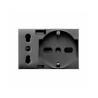PRISE SCHUKO 2P+T + PRISE 2P 16A + CHARGEUR USB TYPE A&C 3MODULES TEKLA 44|sfh|0fcca2b72a3e|
