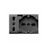 PRISE SCHUKO 2P+T + PRISE 2P 16A + CHARGEUR USB TYPE A&C 3MODULES TEKLA 44|sfh|6a80147d9693|