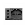 PRISE SCHUKO 2P+T + PRISE 2P 16A + CHARGEUR USB TYPE A&C 3MODULES TEKLA 44|sfh|f42c0e95de2a|