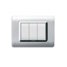 PLAQUE TECHNOPOLYMERE 44 RECTANGULAIRE ALLUMIA AVEC CADRE CHROME 3 MODULES|sfh|c3691e92fdf1|