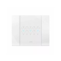 PLAQUE SMART 44 TOUCH RECTANGULAIRE BLANC EFFET BRILLANT JUSQU'À 6 COMMANDES 3 MODULES|sfh|d702a9a5f038|
