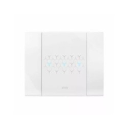 PLAQUE SMART 44 TOUCH RECTANGULAIRE BLANC EFFET BRILLANT JUSQU'À 6 COMMANDES 3 MODULES|sfh|d06cc7740d9e|