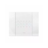 PLAQUE SMART 44 TOUCH RECTANGULAIRE BLANC EFFET BRILLANT JUSQU'À 6 COMMANDES 3 MODULES|sfh|c35b1b454567|