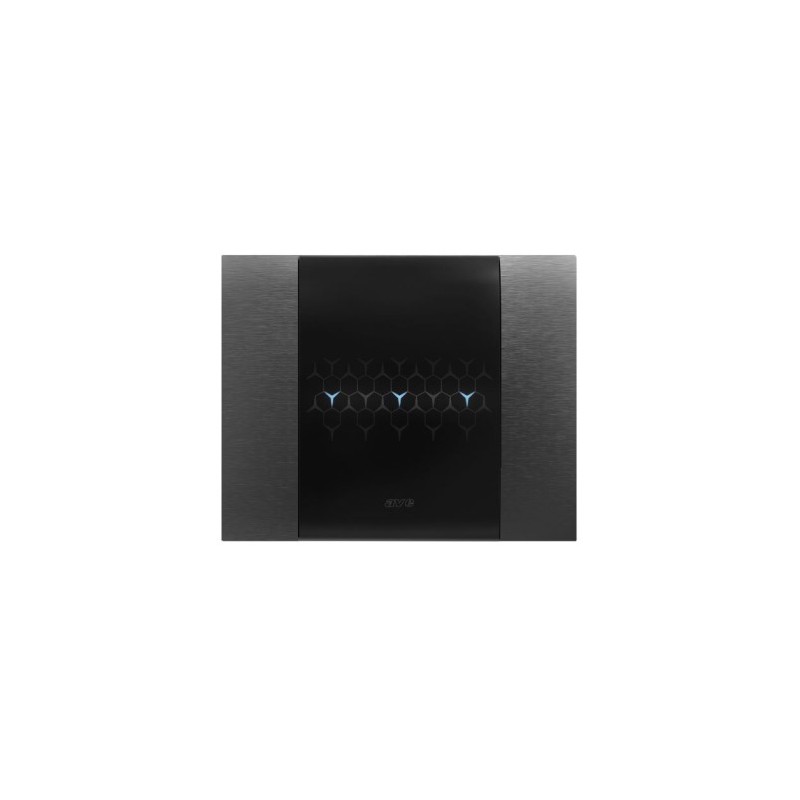 PLAQUE SMART 44 TOUCH RECTANGULAIRE ACIER ANTHRACITE EFFET BROSSÉ JUSQU'À 6 COMMANDES 3 MODULES|sfh|a72a3d50e645|