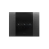 PLAQUE SMART 44 TOUCH RECTANGULAIRE ACIER ANTHRACITE EFFET BROSSÉ JUSQU'À 6 COMMANDES 3 MODULES|sfh|73a90fbb1680|