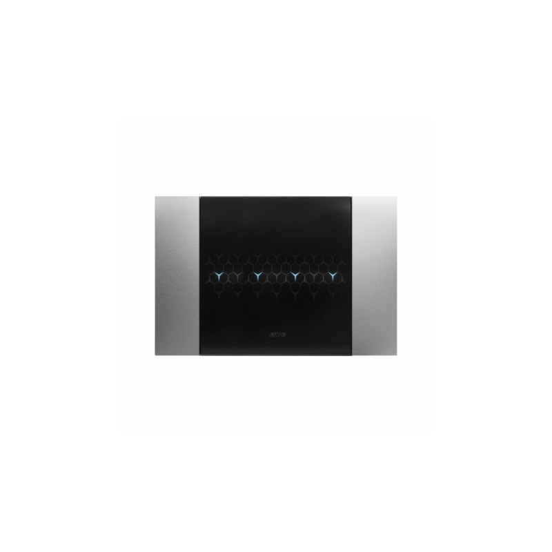 PLAQUE SMART 44 TOUCH RECTANGULAIRE ACIER NATUREL EFFET BROSSÉ JUSQU'À 7 COMMANDES 4 MODULES|sfh|e06053c16fbf|