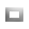 PLAQUE SMART 44 RECTANGULAIRE ACIER NATUREL EFFET BROSSÉ 3 MODULES|sfh|fcf21746d51e|