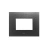 PLAQUE SMART 44 RECTANGULAIRE ACIER ANTHRACITE EFFET BROSSÉ 3 MODULES|sfh|542d121dadb9|