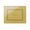 PLAQUE VERA 44 TOUCH RECTANGULAIRE DORÉ POUR PRISE COULISSANTE AVEC SYMBOLE PRISE|sfh|5aebfa8e7418|