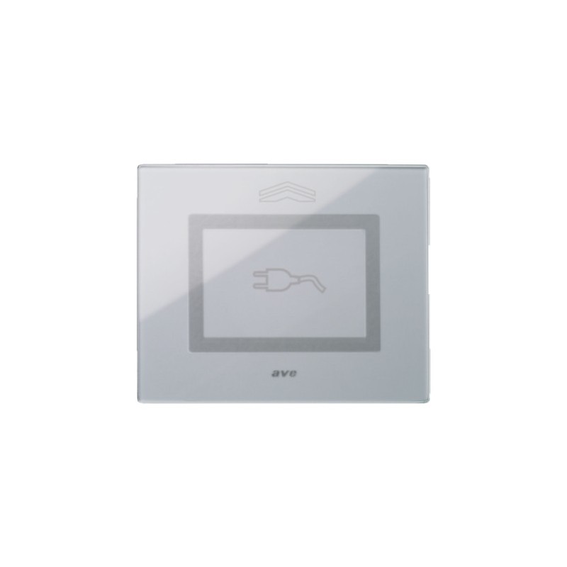 PLAQUE VERA 44 TOUCH RECTANGULAIRE GRIS OPAQUE POUR PRISE COULISSANTE|sfh|f253324038c7|