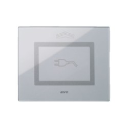PLAQUE VERA 44 TOUCH RECTANGULAIRE GRIS OPAQUE POUR PRISE COULISSANTE|sfh|89f41f57cd70|