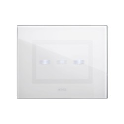 PLAQUE VERA 44 TOUCH RECTANGULAIRE BLANC 3 MODULES 3 COMMANDES|sfh|4a3cb9416d9a|