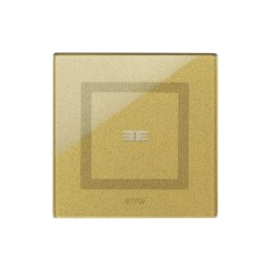 PLAQUE VERA 44 TOUCH CARRÉE GOLD 2 MODULES 1 COMMANDE|sfh|c0caf0d06fa0|