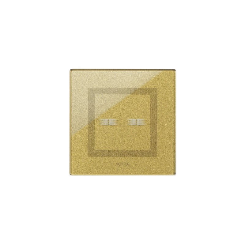 PLAQUE VERA 44 TOUCH CARRÉE GOLD 2 MODULES 2 COMMANDES|sfh|2908fe6b4c4e|
