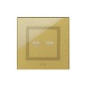 PLAQUE VERA 44 TOUCH CARRÉE GOLD 2 MODULES 2 COMMANDES|sfh|2908fe6b4c4e|