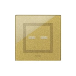 PLAQUE VERA 44 TOUCH CARRÉE GOLD 2 MODULES 2 COMMANDES|sfh|80cbfb4efa3f|