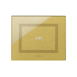 PLAQUE VERA 44 TOUCH RECTANGULAIRE GOLD 3 MODULES 1 COMMANDE|sfh|9b06379096ee|