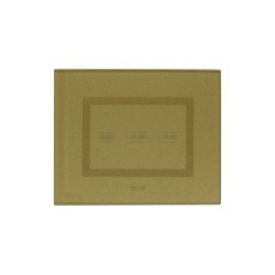PLAQUE VERA 44 TOUCH RECTANGULAIRE GOLD 3 MODULES 3 COMMANDES|sfh|9807622fc05d|