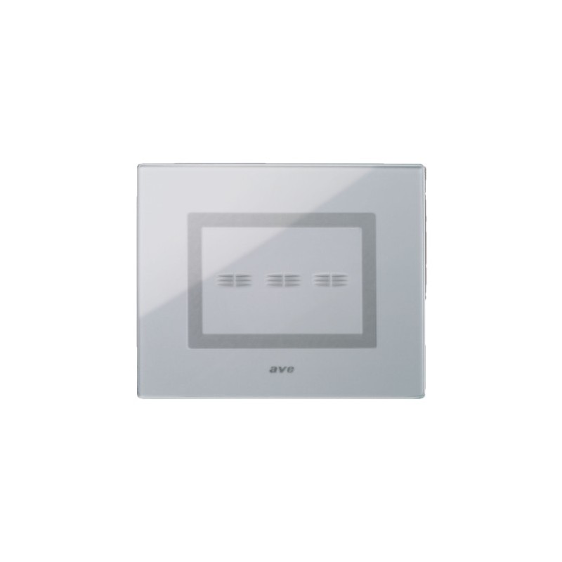 PLAQUE VERA 44 TOUCH RECTANGULAIRE GRIS OPAQUE 3 MODULES 3 COMMANDES|sfh|775367977eb8|