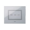 PLAQUE VERA 44 TOUCH RECTANGULAIRE GRIS OPAQUE 3 MODULES 3 COMMANDES|sfh|a58c37a3d5e9|