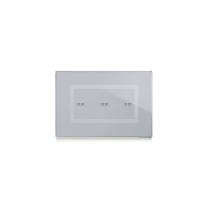 PLAQUE VERA 44 TOUCH RECTANGULAIRE GRIS OPAQUE 4 MODULES 3 COMMANDES|sfh|868b3c667a3d|
