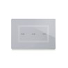 PLAQUE VERA 44 TOUCH RECTANGULAIRE GRIS OPAQUE 4 MODULES 3 COMMANDES|sfh|868b3c667a3d|