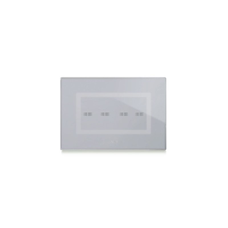 PLAQUE VERA 44 TOUCH RECTANGULAIRE GRIS OPAQUE 4 MODULES 4 COMMANDES|sfh|fb12643598de|