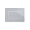 PLAQUE VERA 44 TOUCH RECTANGULAIRE GRIS OPAQUE 4 MODULES 4 COMMANDES|sfh|9ebeba6abe31|