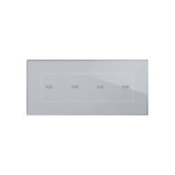 PLAQUE VERA 44 TOUCH RECTANGULAIRE GRIS OPAQUE 7 MODULES 4 COMMANDES|sfh|cbc89f40f22d|