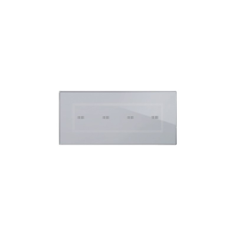 PLAQUE VERA 44 TOUCH RECTANGULAIRE GRIS OPAQUE 7 MODULES 4 COMMANDES|sfh|cbc89f40f22d|