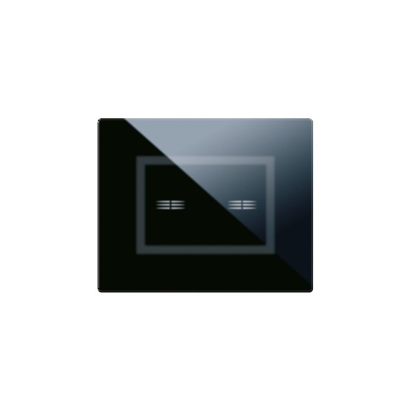 PLAQUE VERA 44 TOUCH RECTANGULAIRE NOIR ABSOLU 3 MODULES 2 COMMANDES|sfh|051b6b9004da|