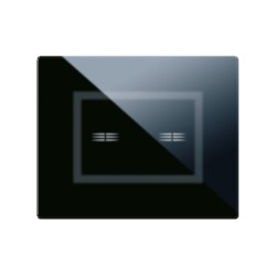 PLAQUE VERA 44 TOUCH RECTANGULAIRE NOIR ABSOLU 3 MODULES 2 COMMANDES|sfh|9618f8476712|