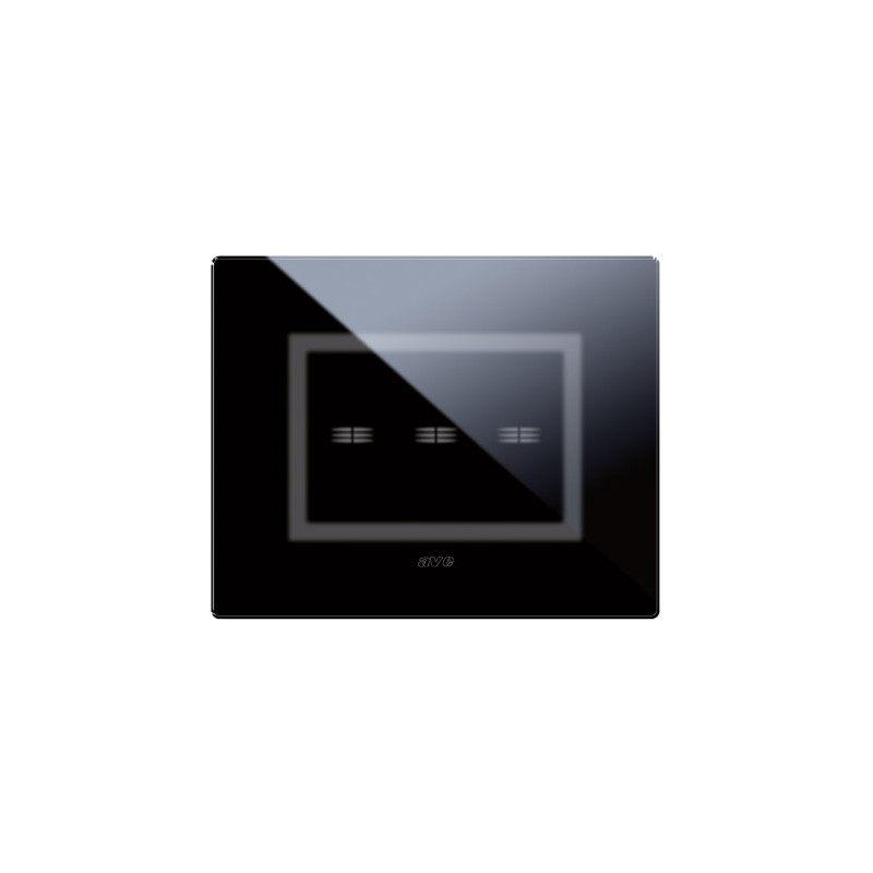 PLAQUE VERA 44 TOUCH RECTANGULAIRE NOIR ABSOLU 3 MODULES 3 COMMANDES|sfh|08b127466b51|