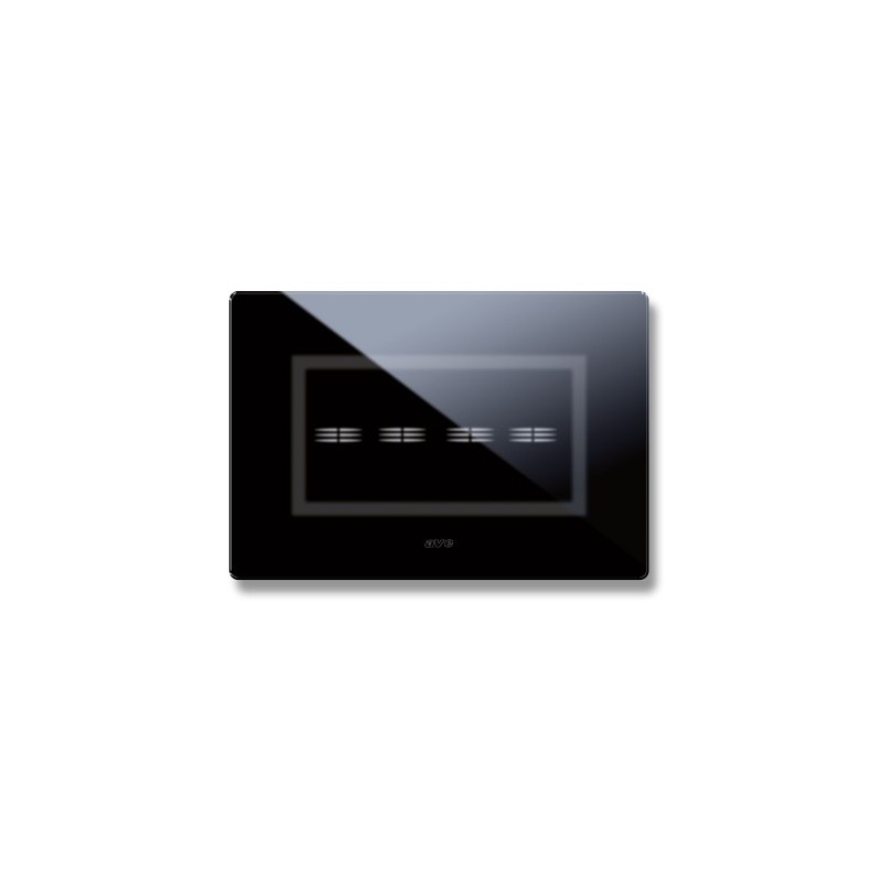 PLAQUE VERA 44 TOUCH RECTANGULAIRE NOIR ABSOLU 4 MODULES 4 COMMANDES|sfh|e8971c0720fd|