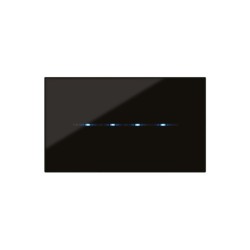 PLAQUE YOUNG TOUCH 44 RECTANGULAIRE NOIR ABSOLU 4 MODULES|sfh|22d5dab9c9b0|