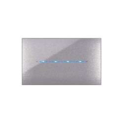 PLAQUE YOUNG TOUCH 44 RECTANGULAIRE GRIS MÉTALLISÉ 4 MODULES|sfh|3e7efad3455d|