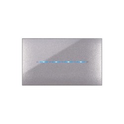 PLAQUE YOUNG TOUCH 44 RECTANGULAIRE GRIS MÉTALLISÉ 4 MODULES|sfh|e28f9fecd44f|