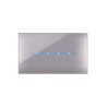 PLAQUE YOUNG TOUCH 44 RECTANGULAIRE GRIS MÉTALLISÉ 4 MODULES|sfh|e28f9fecd44f|
