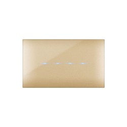 PLAQUE YOUNG TOUCH 44 RECTANGULAIRE DORÉ 4 MODULES|sfh|8915685a6951|