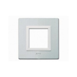 PLAQUE VERA 44 CARREE ALUMINIUM NATUREL BROSSÉ 2 MODULES|sfh|f3931511148c|