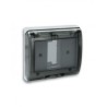 PLAQUE ETANCHE ENCASTREE CARREE 1 MODULE S45 COUVERCLE RIGIDE FUME|sfh|731d11c63978|