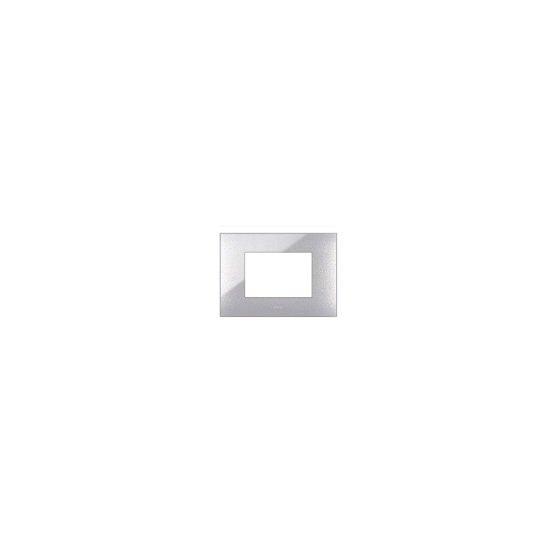 PLAQUE YOUNG 44 RECTANGULAIRE GRIS MÉTALLISÉ 3 MODULES|sfh|6a4baa91e73c|