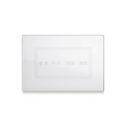 PLAQUE VERA 44 TOUCH RECTANGULAIRE BLANC 4 MODULES 4 COMMANDES|sfh|5fae38b84ad8|