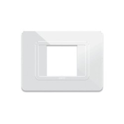 PLAQUE TECHNOPOLYMERE 44 RECTANGULAIRE BLANC 2 MODULES|sfh|316fc62d1710|