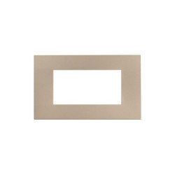 PLAQUE SMART EASY 44 RECTANGULAIRE DORÉ MAT 4 MODULES|sfh|72846c46faa4|
